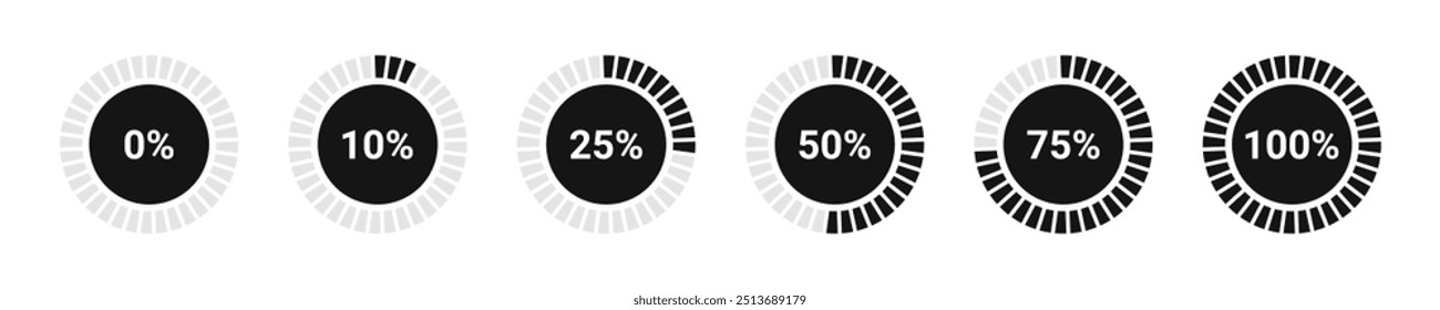 Gauge button icon. 
Percent round symbol