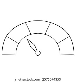 gauge chart illustration hand drawn outline vector