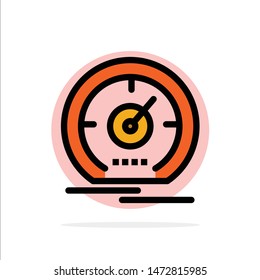 Gauge, Dashboard, Meter, Speed, Speedometer Abstract Circle Background Flat color Icon