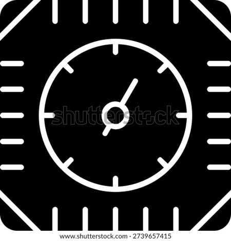 Gauge Glyph Vector Icon Design