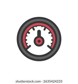 O gráfico indicador indica a medição no design de configuração mínima moderno
