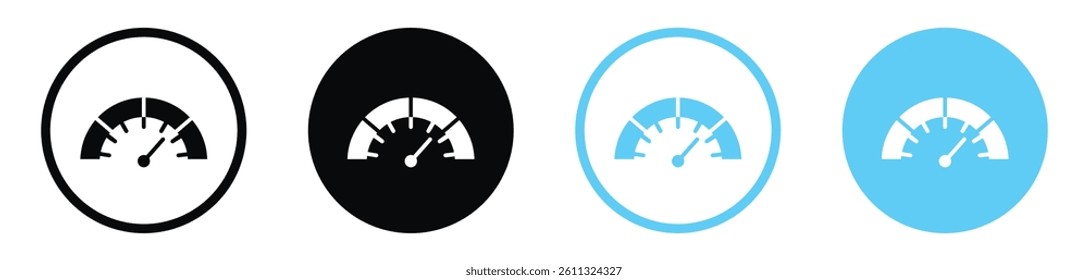Gauge icon collection. vector illustration set