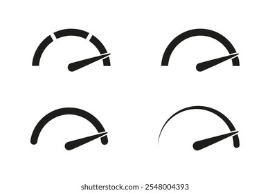 Gauge icon. High meter vector sign. Speedometer isolated on white background. 