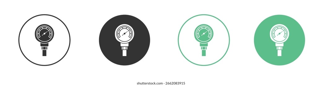 Gauge icon Minimal Flat Line Vector Icon Set.