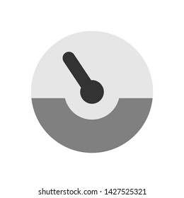 gauge icon. speedometer or meter sign