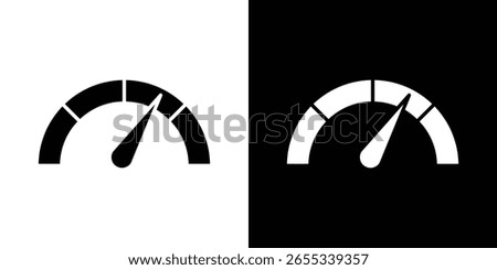 Gauge icon symbol collection. Flat vector stock illustration.