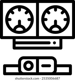 gauge icon. Thin Linear Style Design Isolated On White Background