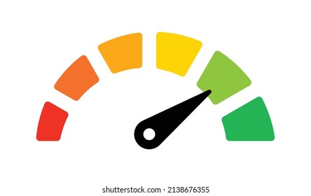 Gauge icon vector illustration. Speedometer speed symbol in graphic design.