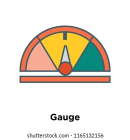 Gauge icon vector isolated on white background, Gauge transparent sign