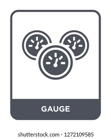 gauge icon vector on white background, gauge trendy filled icons from Ethics collection, gauge simple element illustration