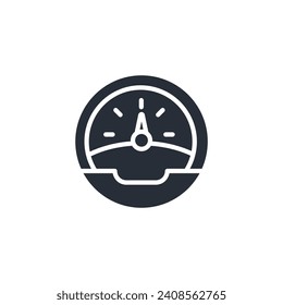 gauge icon. vector.Editable stroke.linear style sign for use web design,logo.Symbol illustration.