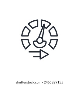gauge icon. vector.Editable stroke.linear style sign for use web design,logo.Symbol illustration.