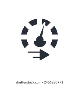 gauge icon. vector.Editable stroke.linear style sign for use web design,logo.Symbol illustration.