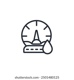 gauge icon. vector.Editable stroke.linear style sign for use web design,logo.Symbol illustration.