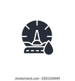 gauge icon. vector.Editable stroke.linear style sign for use web design,logo.Symbol illustration.