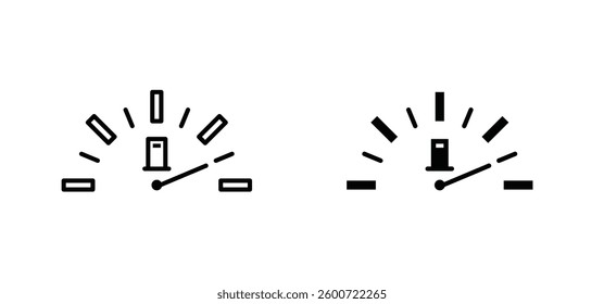 Gauge icons set for apps and web ui designs. simple isolated graphics.