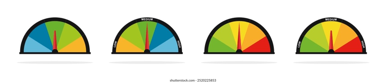 Gauge illustration. Measurement and indicator tool symbol