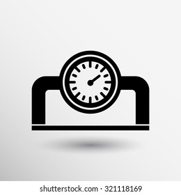 gauge industrial valve icon vector button logo symbol concept.