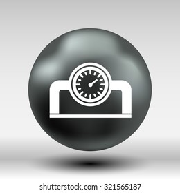 gauge industrial valve icon vector button logo symbol concept.