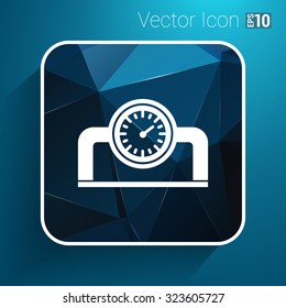 gauge industrial valve icon vector button logo symbol concept.