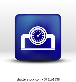 gauge industrial valve icon vector button logo symbol concept.