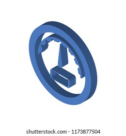 Gauge isometric left top view 3D icon