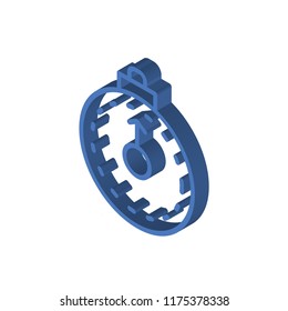 Gauge isometric left top view 3D icon