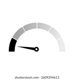 Gauge level indicator symbol from low to high