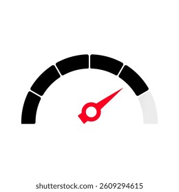 Gauge level indicator symbol from low to high