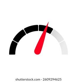 Gauge level indicator symbol from low to high