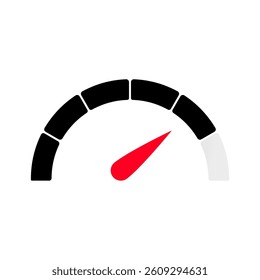 Gauge level indicator symbol from low to high