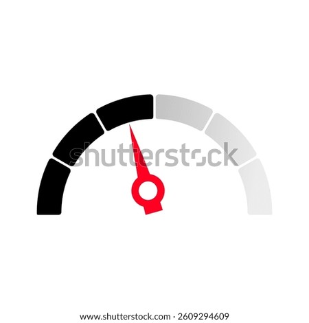 Gauge level indicator symbol from low to high