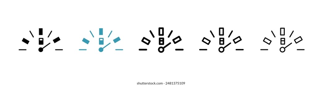 Gauge line icon vector set.