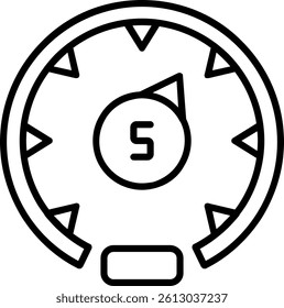 Gauge Line Vector Icon Design