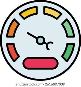 Gauge Line Vector Icon Design
