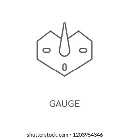 Gauge linear icon. Gauge concept stroke symbol design. Thin graphic elements vector illustration, outline pattern on a white background, eps 10.