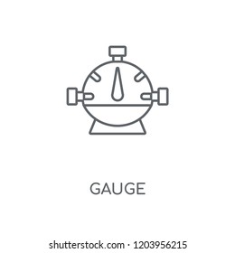 Gauge linear icon. Gauge concept stroke symbol design. Thin graphic elements vector illustration, outline pattern on a white background, eps 10.