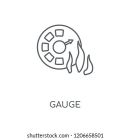 Gauge linear icon. Gauge concept stroke symbol design. Thin graphic elements vector illustration, outline pattern on a white background, eps 10.