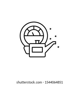 Gauge manometer danger icon. Simple line, outline vector of oil industry icons for ui and ux, website or mobile application