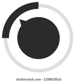 Indicador, medidor, icono de marcado con un número diferente de secciones, partes, divisiones. Pomo, contador, indicador e icono de nivel, símbolo