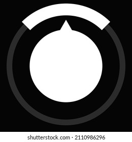 Gauge, meter, dial icon with different number of sections, parts, divisions. Knob, meter, indicator and level icon, symbol