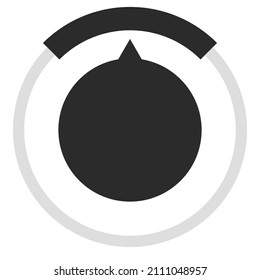 Gauge, meter, dial icon with different number of sections, parts, divisions. Knob, meter, indicator and level icon, symbol