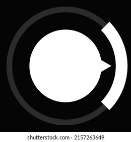 Gauge, meter, dial icon with different number of sections, parts, divisions. Knob, meter, indicator and level icon, symbol