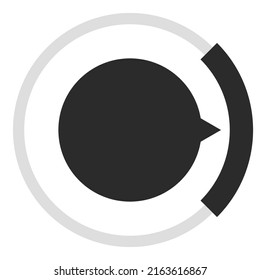 Gauge, meter, dial icon with different number of sections, parts, divisions. Knob, meter, indicator and level icon, symbol