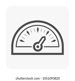 Gauge meter icon on white.
