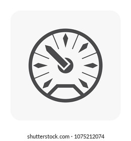 Gauge meter icon on white.