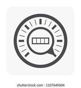 Gauge meter icon on white.