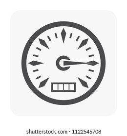 Gauge meter icon on white.