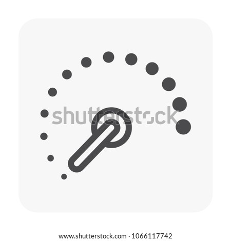 Gauge meter icon on white.