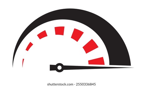 gauge meter icon. sign of tachometer, speedometer, indicator, score